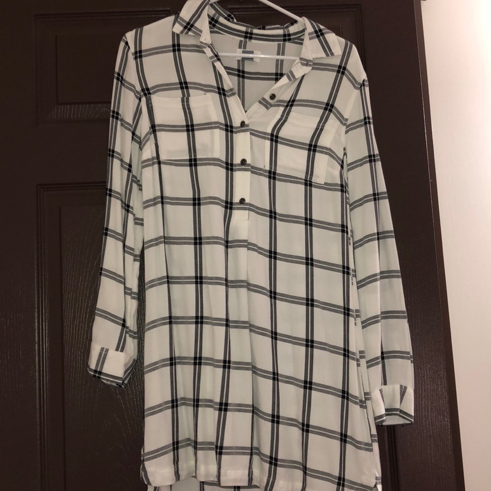 Plaid pull over dress